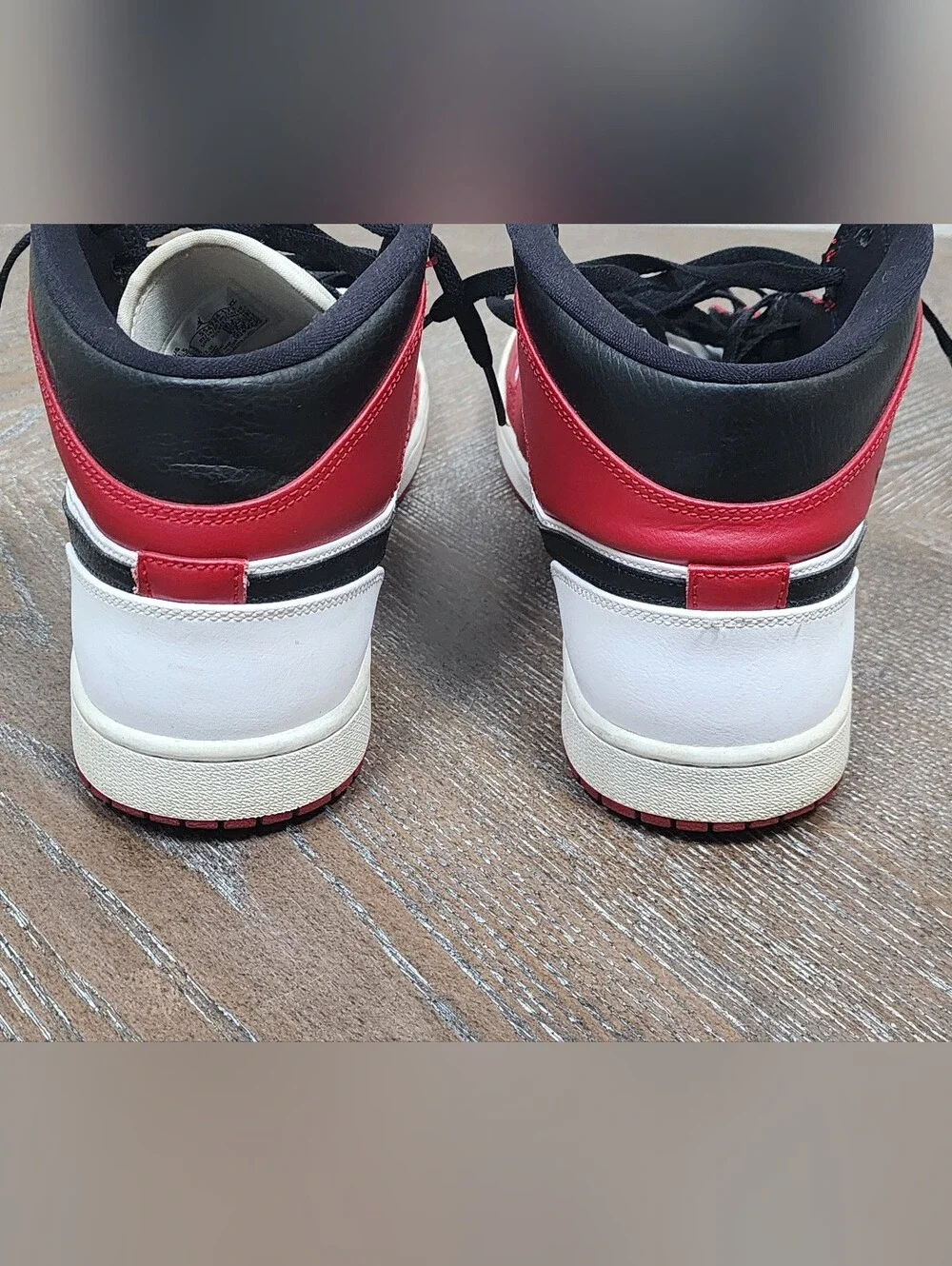 Air Jordan 1 Mid Size 11.5  Men's High-Top Sneakers in Red, White & Black